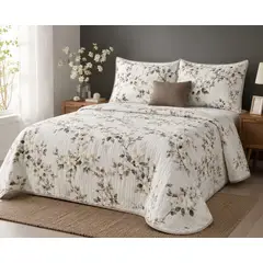 GENERICO - Quilt de Verano 2 plazas con Diseño Floral 09351-071