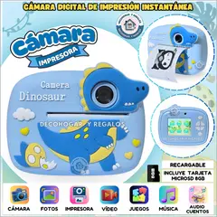 GENERICO - Cámara De Fotos Digital Para Niños, Impresion Instantánea Térmica, Juguete Niños