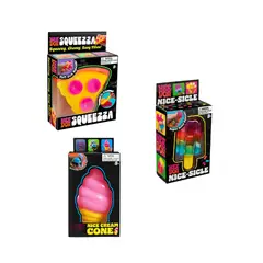 GENERICO - Set 3 pcs Juguete Antiestrés Squishy Pizza Helado Paleta Needoh