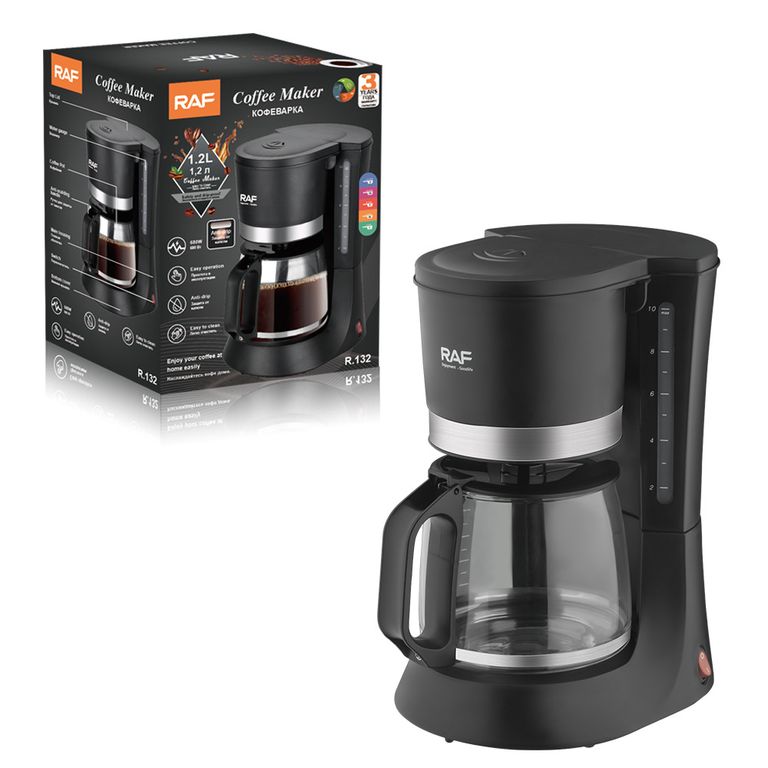 GENERICO Cafetera de goteo automática 1.2L para hogar