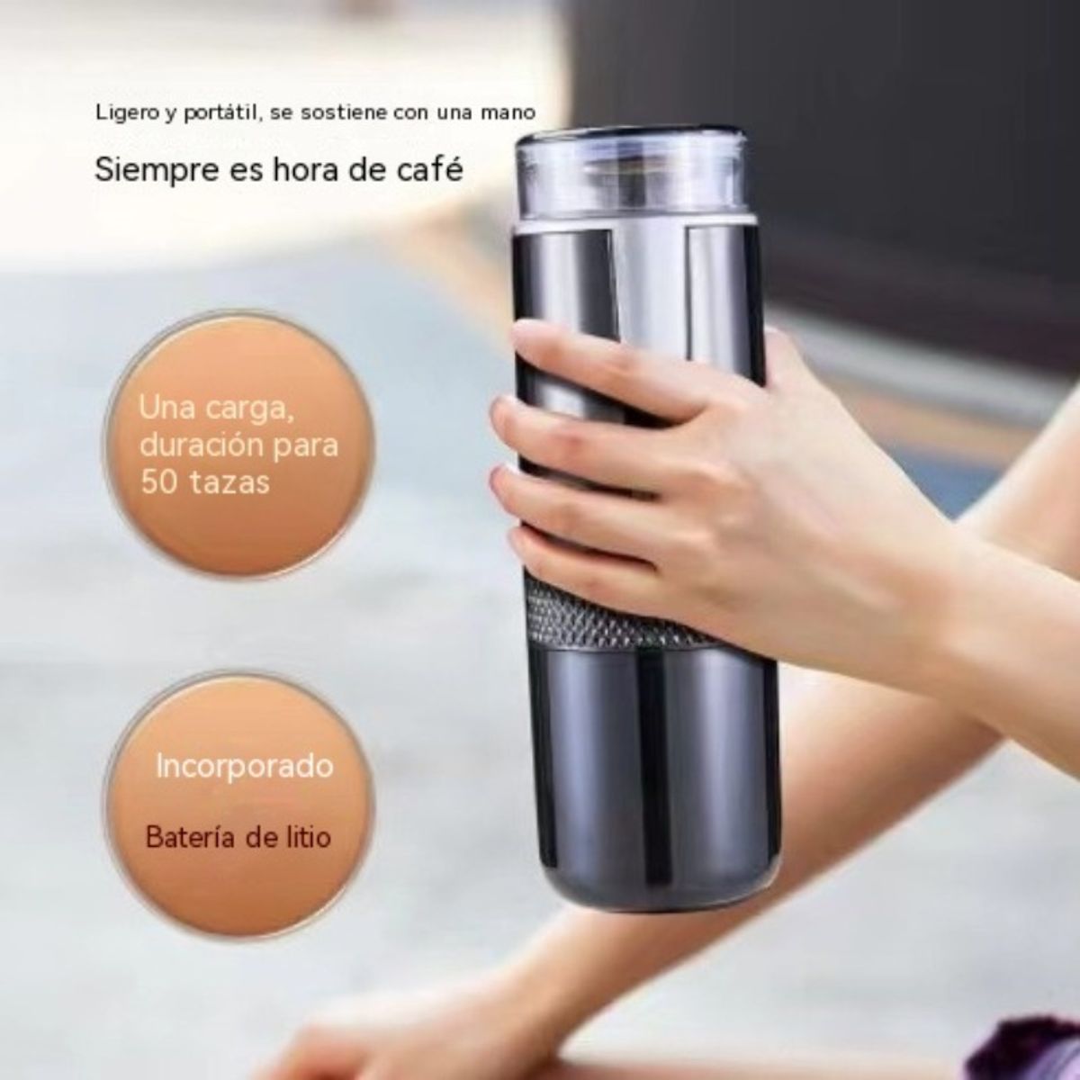 GENERICO - Cafetera portátil inalámbrica para cápsulas y polvo