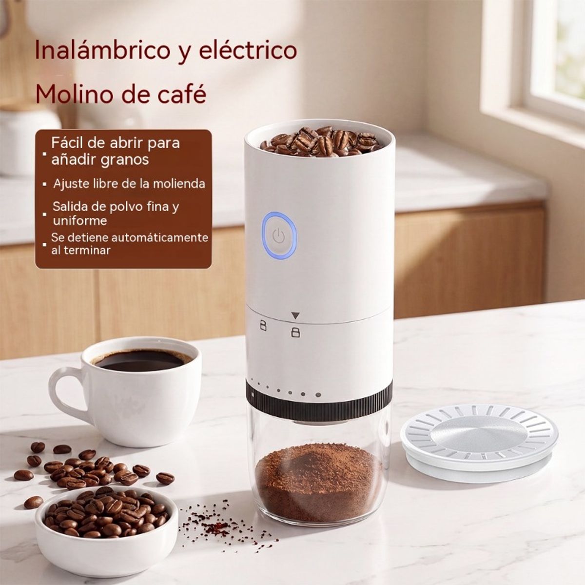 GENERICO - Molinillo de café automático con molienda ajustable