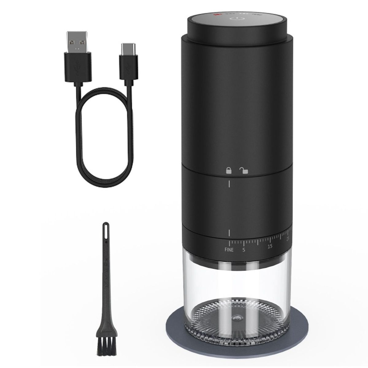 GENERICO - Molinillo de Café Eléctrico con Molienda Ajustable