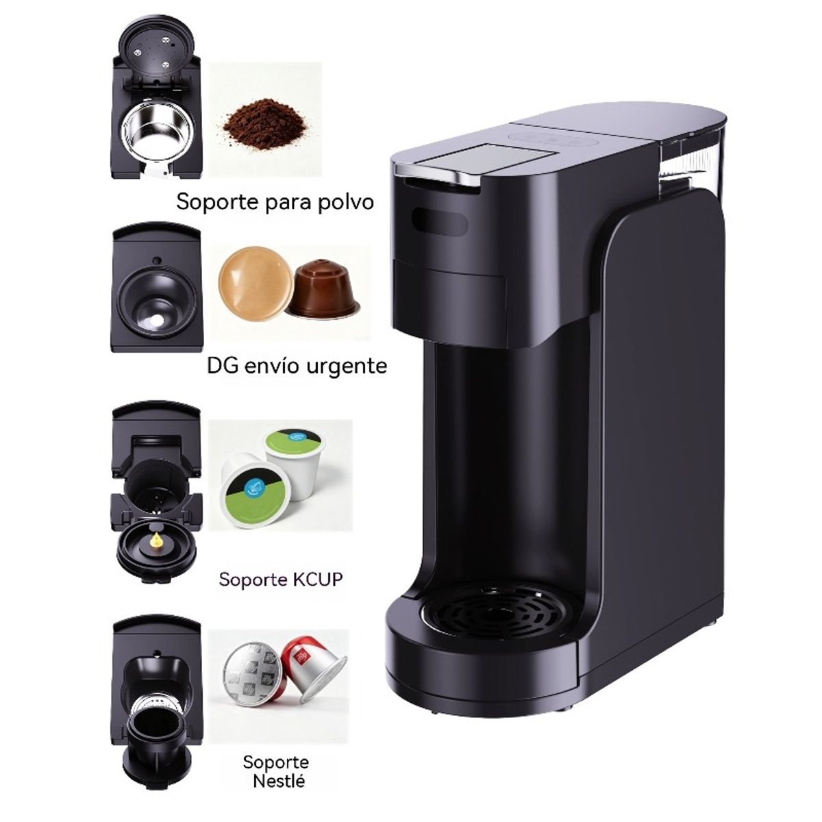 GENERICO - Cafetera de Cápsulas Automática Portátil Compacta