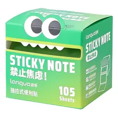 LANGUO - Notas Adhesivas Transparentes 70x50mm 105hj Verde