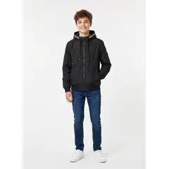 KIBOU - Cortaviento Juvenil Urbana Impermeable Con Gorro
