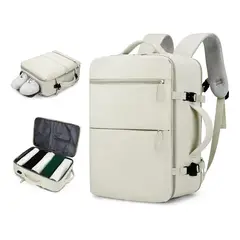 SUPERCENTER - Mochila De Viaje Avión Gran Capacidad Expansible Con Zapatos y puerto de carga USB