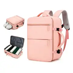 SUPERCENTER - Mochila De Viaje Avión Gran Capacidad Expansible Con Zapatos y puerto de carga USB