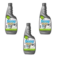PASSOL - Destapador De Cañerias Liquido Baños Lavaplatos Pack 3 500ml