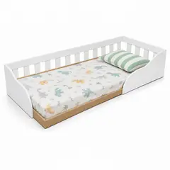 HOGA - Cama Montessori 1 Pza Venecia Blanco