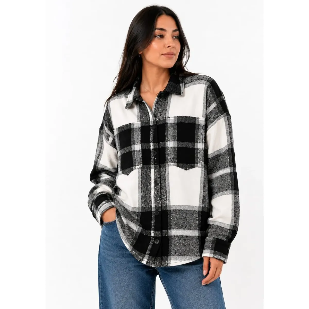 AGW - chaqueta leñadora cuadros mujer