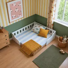 HOGA - Cama Montessori 2 Pza Venecia Blanco