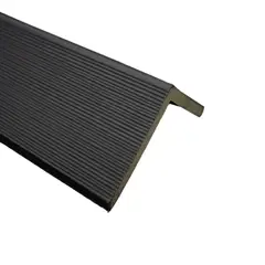 QRUBBER - Perfil para Wall Panel WPC Gris 2,4mts x 5,5cm