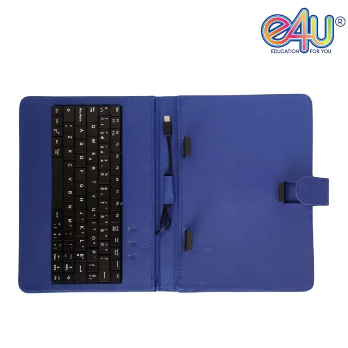 E4U - TECLADO USB CON SOPORTE AZUL PARA TABLET