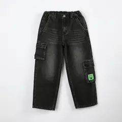 MINECRAFT - Jeans Niño Cargo Negro