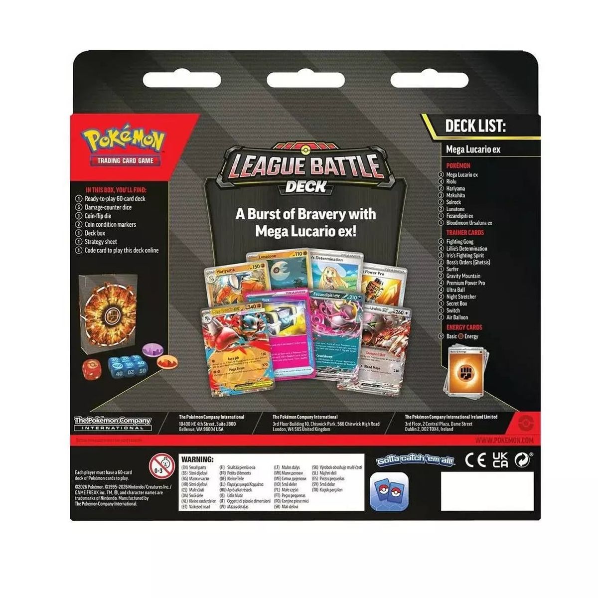 ANSALDO - POKEMON TCG MEGA LUCARIO EX LEAGUE BATTLE DECK ING