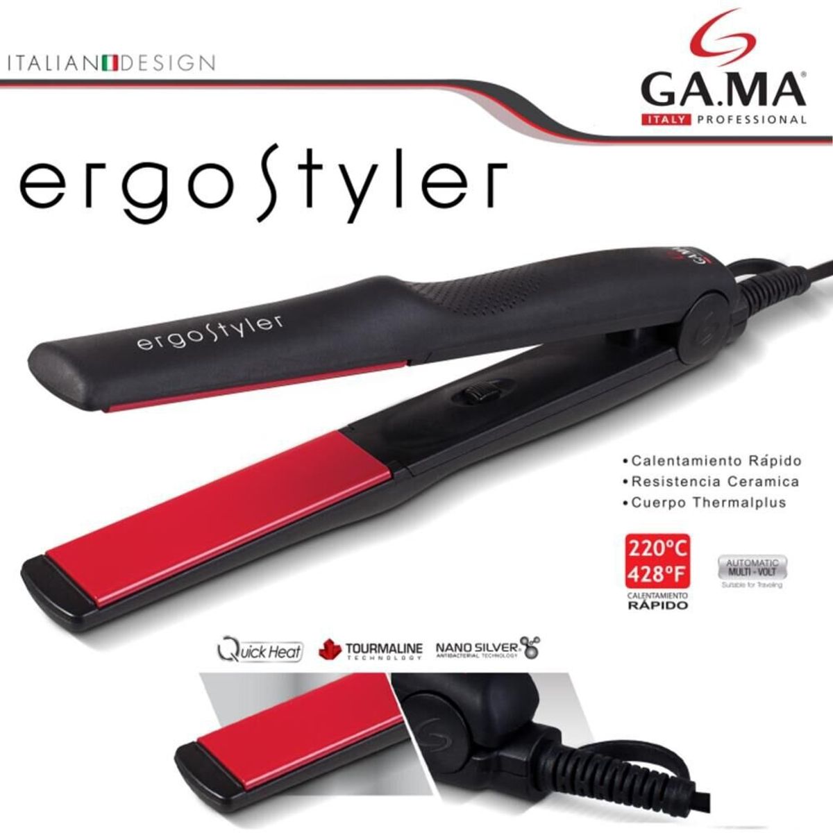 GAMA - Alisadora Gama Ergostyler Ceramic Ion Quick Heat