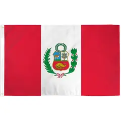 GENERICO - Bandera de Perú de 60cm x 90cm de Poliéster