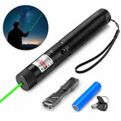 DOPA - Puntero Láser Verde Recargable Metálico Con Llave De Seguridad