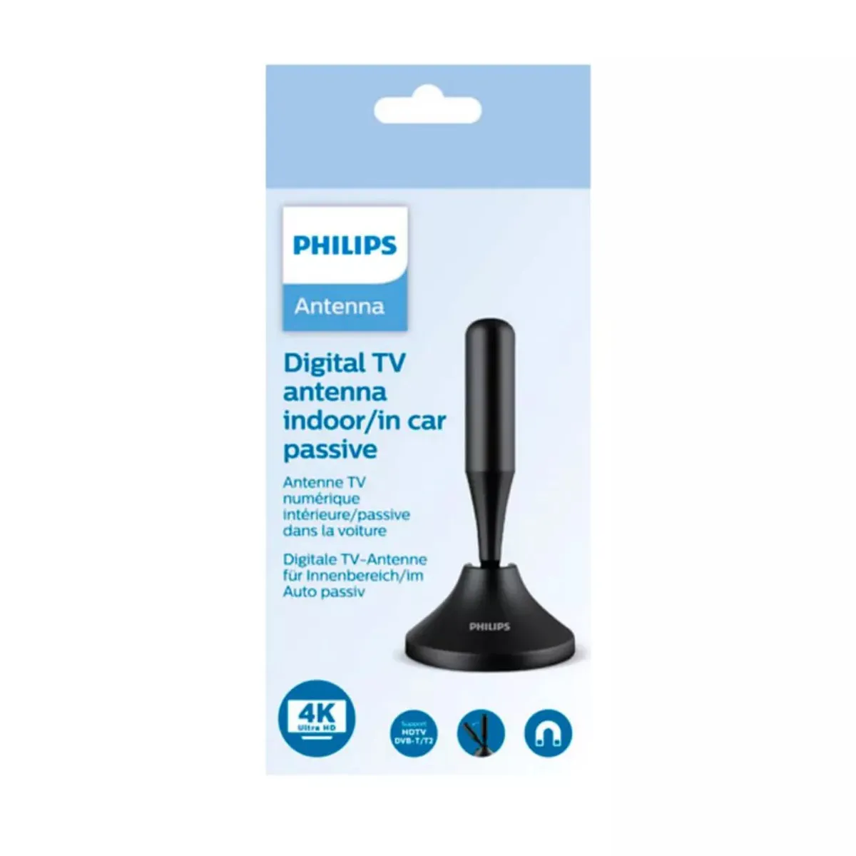 PHILIPS - Antena de TV Digital Philips con Base Magnética