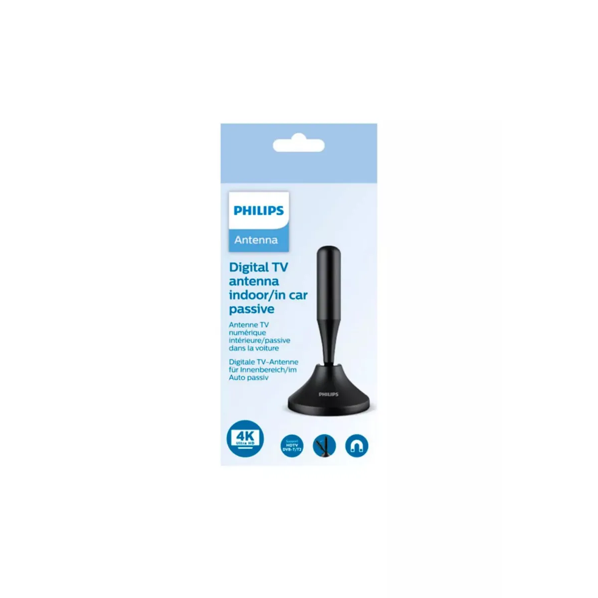 PHILIPS - Antena de TV Digital Philips con Base Magnética