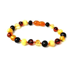 AMBARI - Pulsera de Ámbar Báltico Certificado Adultos Multicolor Chile