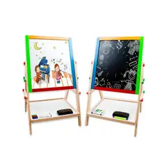 GENERICO - Pizarra Magnética Infantil de Madera 2 en 1 con Atril Doble Cara y Accesorios Labg