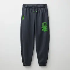 MINECRAFT - Pantalón de Buzo Niño Estampado Negro