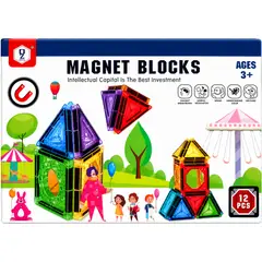 GENERICO - Bloques Magnéticos Construcción Niños 24 Piezas Juego Didáctico