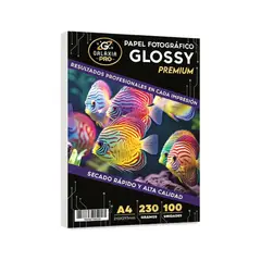 GALAXIA PRO - Papel Fotografico Glossy A4 230grs 100 Hojas