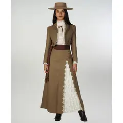 NACIONAL - Ropón De Huasa Elegante MARRON