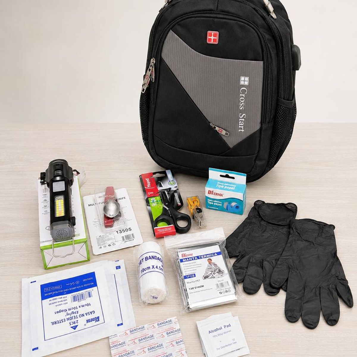 KIT - Kit De Emergencia Para Sismos Y Terremotos Con Mochila