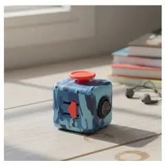 GENERICO - Juguete Sensorial Cubo Antiestrés Azul Militar