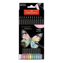 FABER-CASTELL - Lápices De Colores Supersoft - Set 12 Colores Pastel