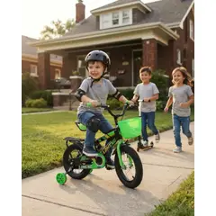MYLHOGAR - Bicicleta Para Niños Aro 14 Con Kit De Protección Y Casco