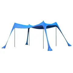 GENERICO - Toldo Parasol Tipo Tienda De 3x3 Metros Para Playa Azul