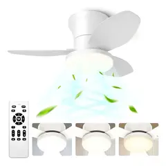 PETTER - Ventilador De Techo Moderno Con Luz Led+control Remoto 26