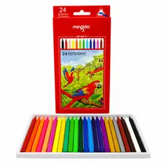 GENERICO - Set de 24 crayones de colores con bandeja, 12 cm