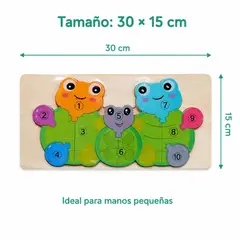 GENERICO - Rompecabezas de Madera Infantil 30x15 cm, 12 Diseños al Azar
