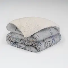 CELTA - Plumón Sherpa Flores Gris Súper King