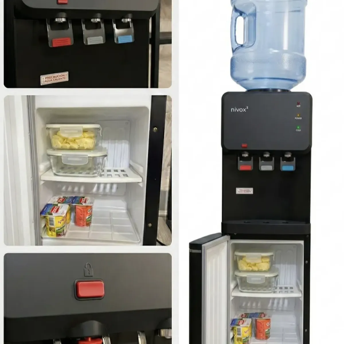 DALI - Dispensador Compresor Frigobar Para Agua Purificada Premium 3 llaves