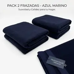 TEXTIL RANCO - Pack 2 Frazada Térmica POLAR AZUL 1,5 plazas