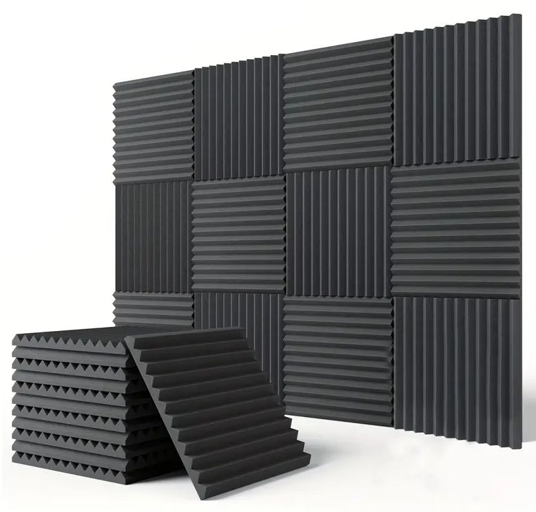 AMBM SHOP Kit 12 Pcs Paneles Acústicos Espuma Acústica material Acústico 30 x 30 x 2,5 cm