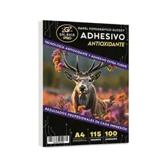 GALAXIA PRO - Papel Fotografico Glossy Adhesivo A4 115grs 100 Hojas