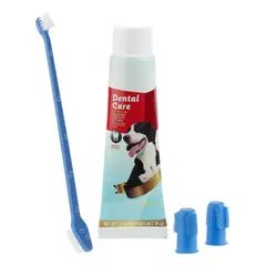 GENERICO - Pasta Dental Pet Show Perros Gatos Kit Cepillo Sabor Carne 95g