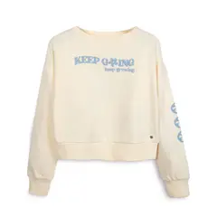 PILLIN - Polerón Niña Cuello Redondo Amarillo