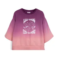 PILLIN - Polerón Niña Manga Corta Morado