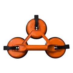 FINDER - Ventosa Triple para Vidrio 3 Tazas de Alta Resistencia con Seguro Manual 12 cm