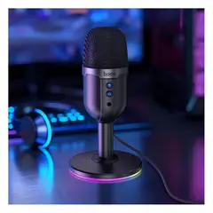 HOCO - Micrófono Gamer De Escritorio Con Cable Usb Omnidireccional