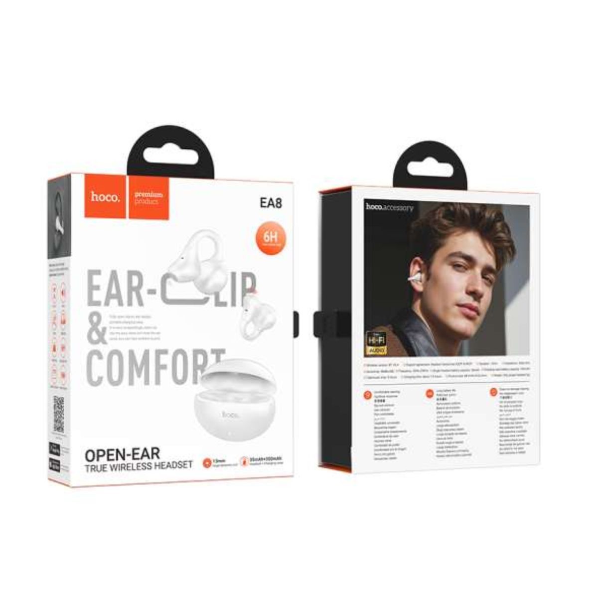 HOCO - Audífonos Inalambricos Bluetooth Tipo Earcuff Tws - Blanco